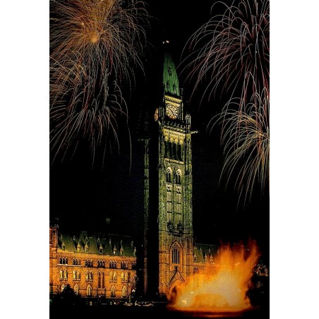CPM Ottawa Tour de la Paix Parlement Canada feux d'artifice