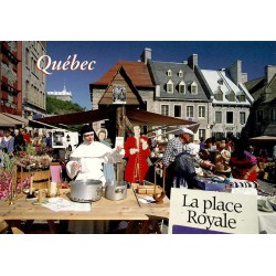 CPM Québec Place Royale marché à l'ancienne religieuse cergière