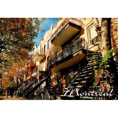 CPM Montréal rue Christophe-Colomb escaliers extérieurs automne
