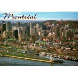 CPM Montréal vue aérienne Vieux-Port Vieux-Montréal Mont Royal