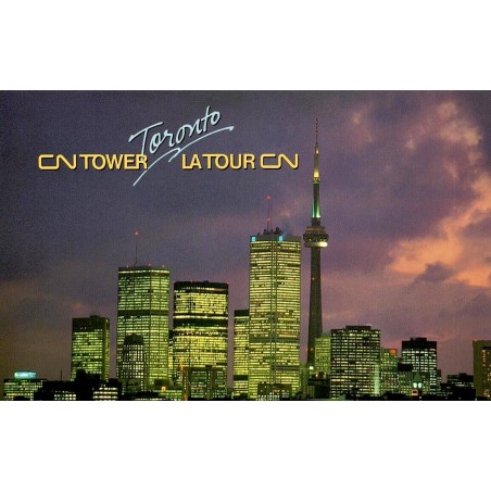 CPM Toronto Tour CN skyline crépuscule Ontario Canada