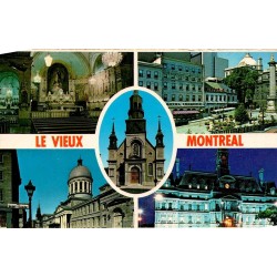 CPM Le Vieux Montréal Québec Canada montage monuments historiques