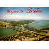CPM Québec Ponts de Québec vue aérienne fleuve Saint-Laurent Canada circulée 1996