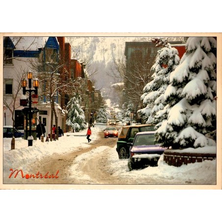 CPM Montréal rue Duluth en hiver Québec Canada Fotomania