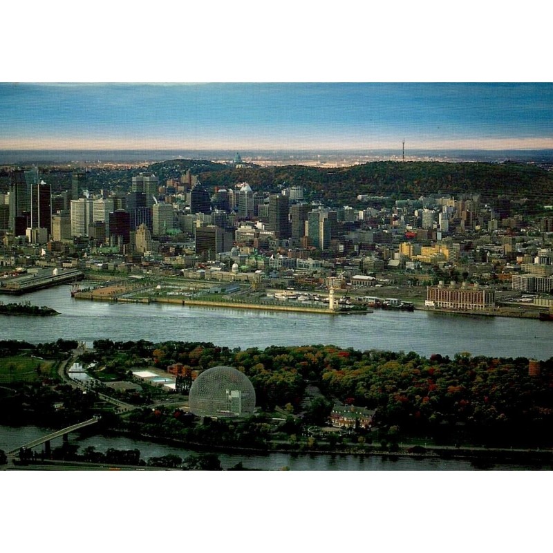 CPM Montréal vue aérienne île Sainte-Hélène Biosphère Vieux-Port Québec Canada