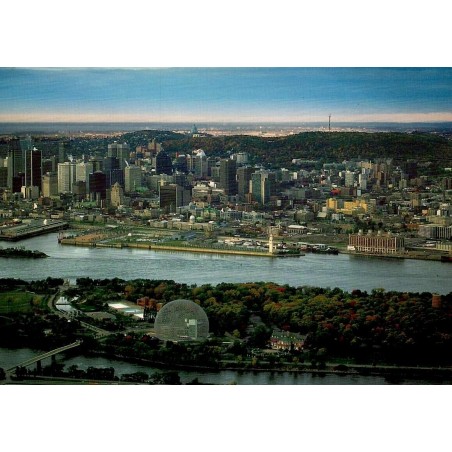 CPM Montréal vue aérienne île Sainte-Hélène Biosphère Vieux-Port Québec Canada
