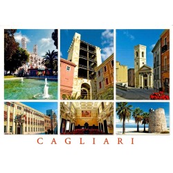 CPM Cagliari Sardaigne Italie montage monuments historiques