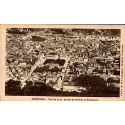 GRENOBLE - Vue du sud Est - Jardin de Plantes et Préfecture