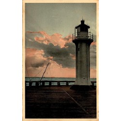 CPSM de l'Estacade et du phare d'Ostende sur la côte belge