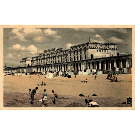 CPSM du Palais des Thermes et de la plage d'Ostende en Belgique