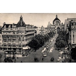 CPSM de l'Avenue de Keyzer et de la Gare Centrale d'Anvers en Belgique
