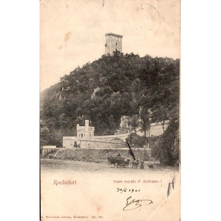 CPA Rochefort Gare royale d'Ardenne Belgique