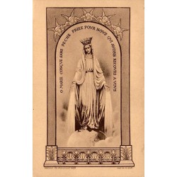 CPA Abbaye de Maredret représentant la Vierge de l'Immaculée Conception avec prière mariale