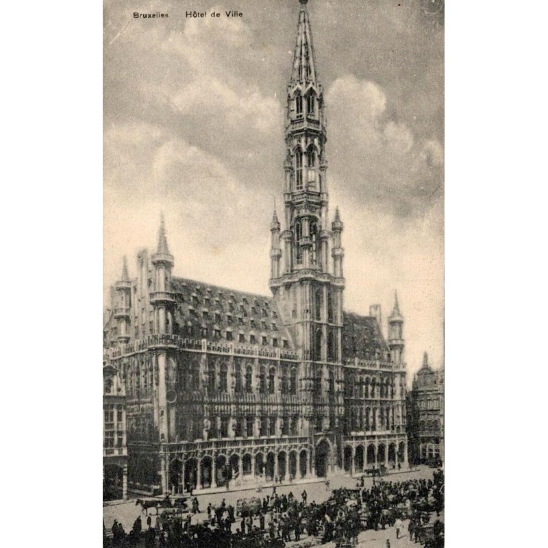 CPA Bruxelles Hôtel de Ville sur la Grand-Place en Belgique