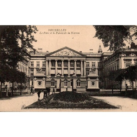 CPA Bruxelles Palais de la Nation et Parc carte circulée Exposition universelle 1910
