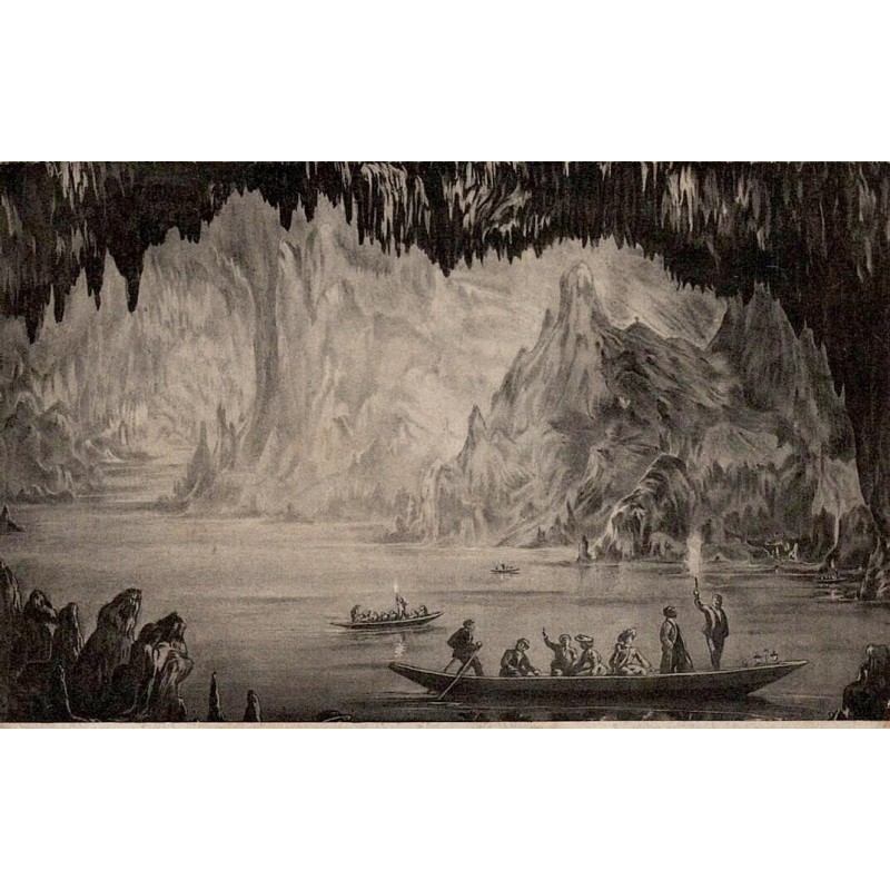 CPA Grottes de Han Lac d'Embarquement Han-sur-Lesse Belgique circulée