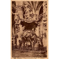 CPA Bruxelles Chaire de Vérité de l'église Sainte-Gudule vue intérieure