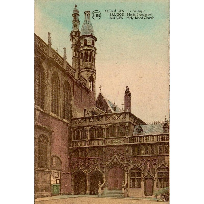 CPA Bruges Basilique du Saint-Sang façade Belgique