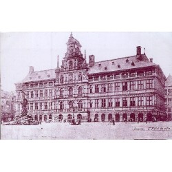 CPA Anvers Hôtel de Ville et fontaine de Brabo Grand-Place Belgique