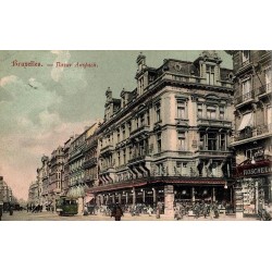 CPA Bruxelles Bazar Anspach boulevard Anspach circulée en 1908