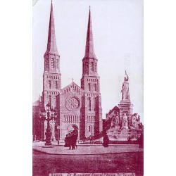 CPA Anvers monument Loos et église Saint-Joseph Belgique