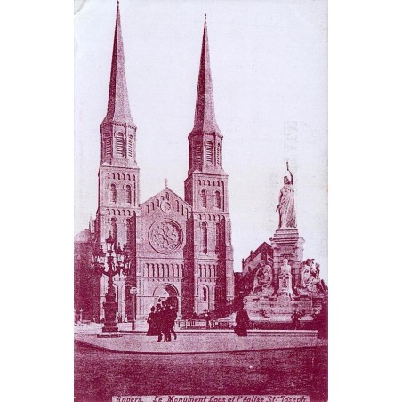 CPA Anvers monument Loos et église Saint-Joseph Belgique
