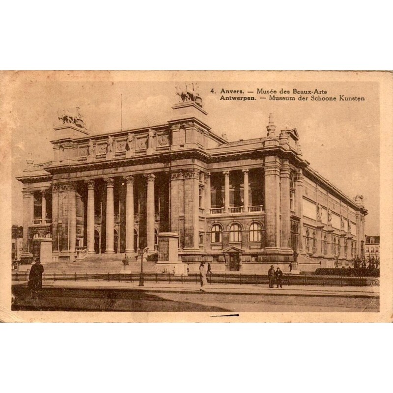 CPA Anvers Musée des Beaux-Arts Belgique façade monumentale circulée en 1955