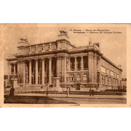 CPA Anvers Musée des Beaux-Arts Belgique façade monumentale circulée en 1955