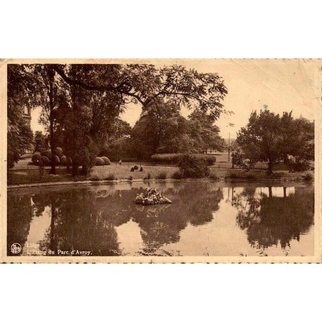 CPA Liège étang du Parc d'Avroy Belgique avec cachet Exposition internationale de l'Eau 1939