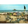 CPSM Blankenberge Pier et plage Belgique animée circulée en 1962