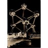 CPSM Atomium de Bruxelles illuminé de nuit Belgique carte vierge