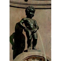 CPSM Manneken-Pis Bruxelles Belgique gros plan de la célèbre fontaine