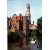 CPM Bruges Quai du Rosaire Rozenhoedkaai Beffroi canal Belgique