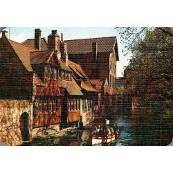 CPSM Bruges Achter Gruuthuuse canal maisons anciennes Belgique carte postale