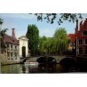 CPM Brugge Entrée du Béguinage Princier Bruges Belgique canal pont carte postale moderne