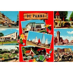 CPSM De Panne Belgique carte postale multivues station balnéaire côte belge