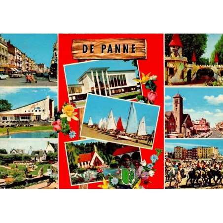 CPSM De Panne Belgique carte postale multivues station balnéaire côte belge