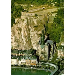 CPSM Dinant vue aérienne collégiale Notre-Dame citadelle Belgique carte postale
