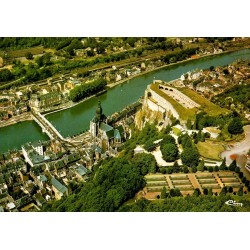 CPSM Dinant vue générale aérienne citadelle collégiale Belgique carte postale