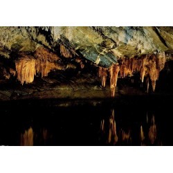 CPSM Grotte de Han-sur-Lesse Salle des Draperies Belgique carte postale