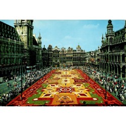 CPM Bruxelles Grand-Place tapis de fleurs Belgique vue générale