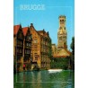 CPM Bruges Quai du Rosaire Rozenhoedkaai et beffroi Belgique