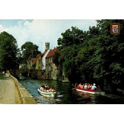 CPM Bruges canal Groene Rei avec barques Belgique