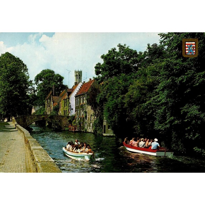 CPM Bruges canal Groene Rei avec barques Belgique