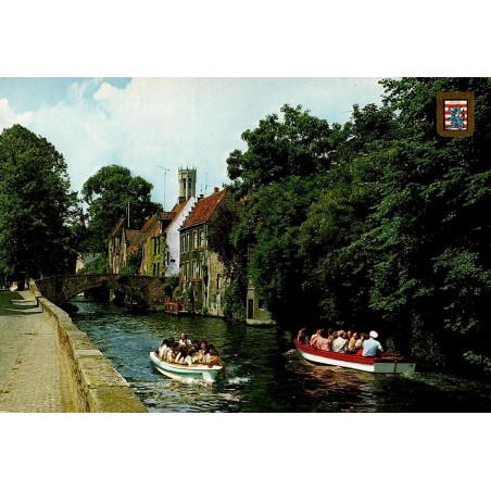 CPM Bruges canal Groene Rei avec barques Belgique