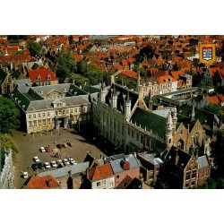 CPM vue aérienne du Burg à Bruges Belgique carte circulée