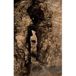 Carte postale ancienne Grottes de La Balme entrée labyrinthe François Iᵉʳ