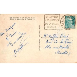 Carte postale ancienne Grottes de La Balme – Entrée du labyrinthe de François Iᵉʳ