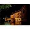 CPM Bruges Groene Rei Quai Vert vue nocturne Belgique circulée