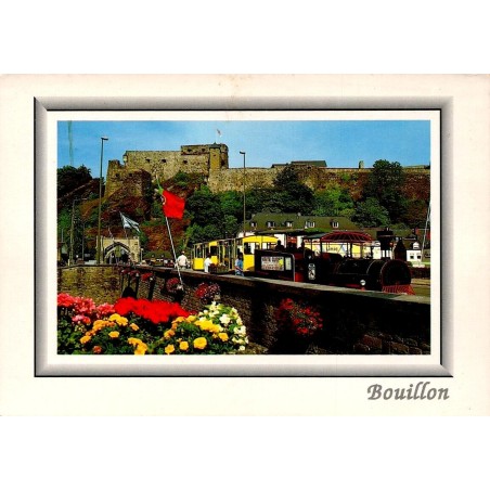 CPM Bouillon château fort petit train touristique Belgique circulée